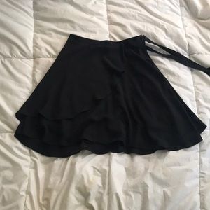 Faux wrap skater skirt